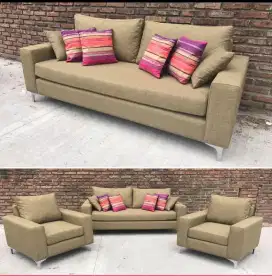 Sofa coklat 2.1.1 minimalis