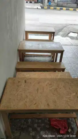 7 set meja kursi buat rumah makan