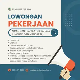 Admin dan Translator Bahasa Mandarin