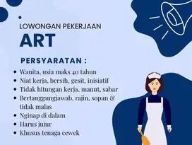 Dicari ART Wanita