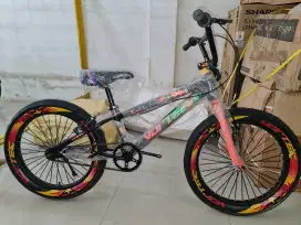 Sepeda BMX 20 inch GALAXY VORTEC ( BLACK / ORANGE )