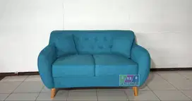 PROMO !! Sofa Retro Bahan Canvas Minimalis Ukuran 2 Seater 145cm Warna