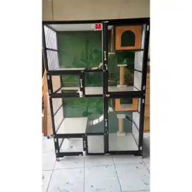 Kandang kucing allumunium tingkat