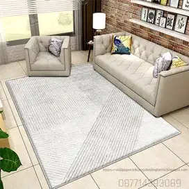 karpet tille, minimalis, musholla, masjid, tangga, logo, custom