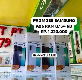 PROMOSI SAMSUNG A06 RAM 8/64 GB BARANG BARU GARANSI SEIN HANNYCELL
