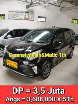 DP3,5jt Matic Tgn1 Km81rb Toyota Calya G 2018/2019 Hitam automatic AT