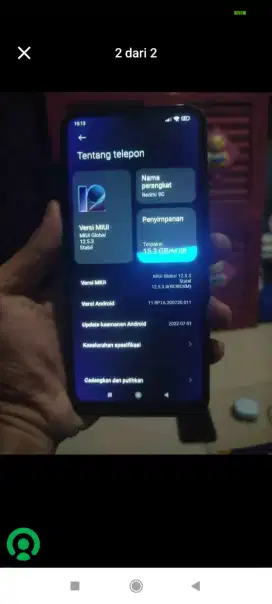 Redmi 9c ram 4/64 , HP cas gak ori, cari kembalian