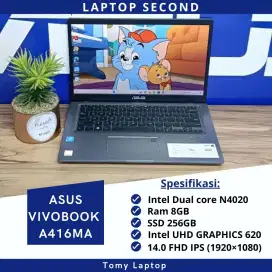 LAPTOP ASUS A416MA INTEL N4020 RAM 8GB SSD 256GB LAYAR 14.0 FHD IPS