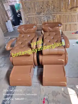 kursi keramas tiduran warna caramel