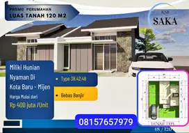 Ready Rumah 1LT Perumahan SAKA DP 0