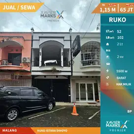 Dijual Ruko 2 Lantai Area Strategis di Istana Dinoyo Lowokwaru Malang