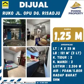 DIJUAL Ruko Murah Jalan Cendrawasih Opu Dg Risadju
