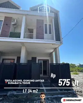 Rumah Siap Huni Wisma Tirta Agung Gunung Anyar Surabaya Timur