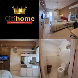 menyewakan apartemen educity 1br tahunan bycitihome
