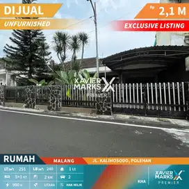 Dijual Rumah di Kawasan Nyaman Suasana Hening Jl. Kalimosodo Malang