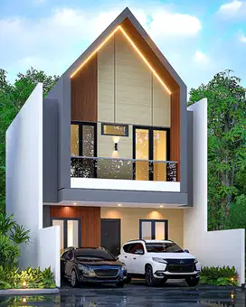 Rumah Scandinavian dalam Komplek Pancoran Mas Depok Fasilitas Lengkap