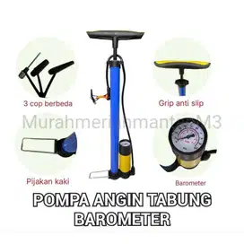 POMPA ANGIN TABUNG BAROMETER / POMPA SEPEDA MOBIL DAN BOLA