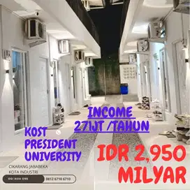 Income 270jt/th Kost President University Cikarang Furnished 17 kamar