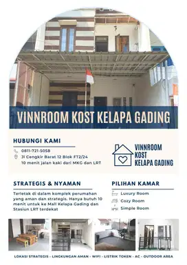 Sewa Kamar Kos Murah Sangat Nyaman Di Dalam Perumahan Lokasi Strategis