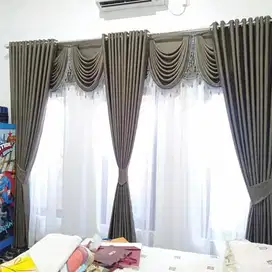 Cod Tirai Gorden Jendela Gordyn Mewah Hordeng Model Terbaru Murah