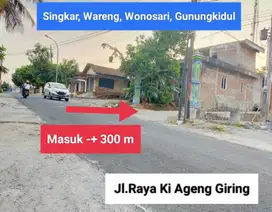 Jual Tanah murah di Wareng Wonosari Gunung kidul strategis