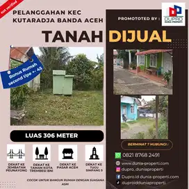 Tanah Bonus Rumah Second di Pelanggahan, Lokasi Tengah Kota Banda Aceh