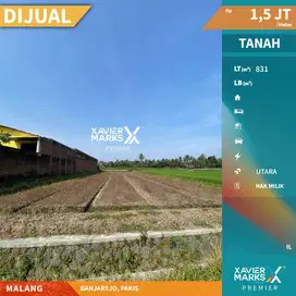 Tanah Kavling Luas Pinggir Jalan Raya Banjarejo Pakis Malang(OLX639)