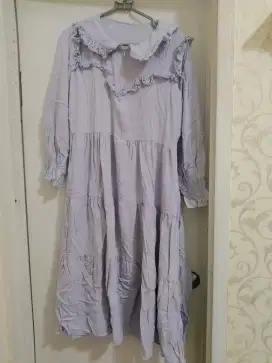 Preloved gamis busui bahan katun rayon adem UK L