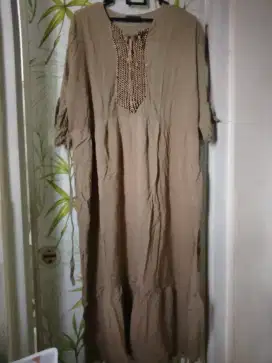 Preloved gamis busui bahan katun rayon adem all size ada tali