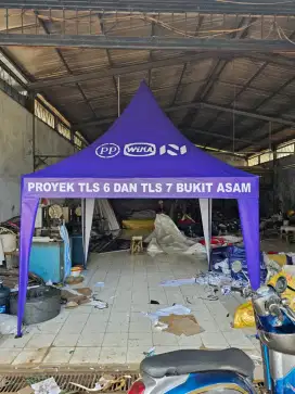 Tenda kerucut, tenda promosi, tenda printing . Ready stok Palembang