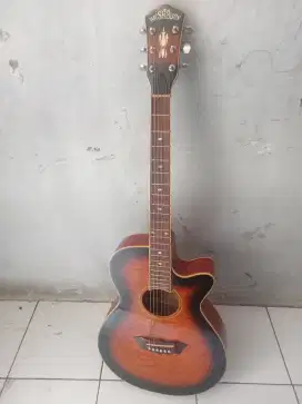 Jual gitar wusbun akustik bekas mulus seperti baru
