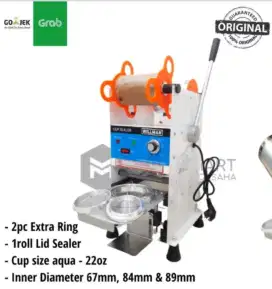 Mesin Press Gelas Cup Sealer Willman WM-D1 Jumbo 22 Oz Baru Buka Dus