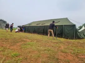 Tenda peleton, tenda barak , tenda pengungsian. Ready stok Palembang