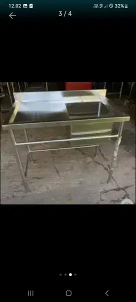 Wastafel stainless tebal besar dan kecil