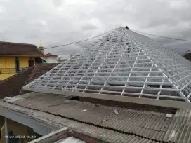 Bongkar pasang atap baja ringan & plafon pvc terpasang