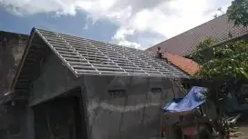 Bongkar pasang atap baja ringan & plafon pvc terpasang