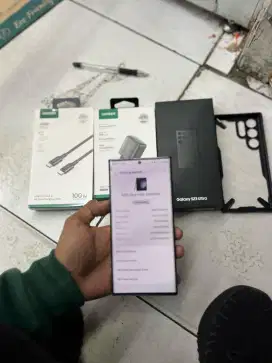 Dijual cepat samsung s23 ultra 12/256 fullset no minus