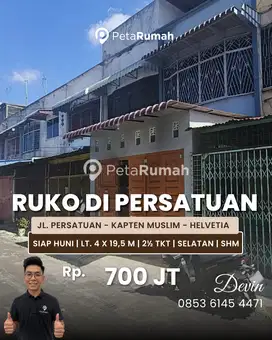 Jual Ruko Kondisi Siap Huni Daerah Medan Helvetia