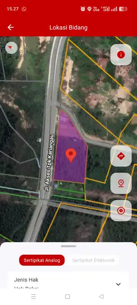 Dijual tanah 7.054M2 di Kawasan Industri km 13 Balikpapan