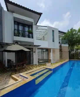 Rumah 2lt Furnished swimming Pool,Kebayoran Residence Bintaro CL 384