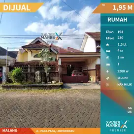 Dijual Rumah Terawat Strategis di Jalan Papa-papa, Soehat Kota Malang