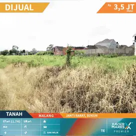 DIJUAL MURAH TANAH LUAS SANGAT STRATEGIS AREA JANTI BARAT, SUKUN MLG