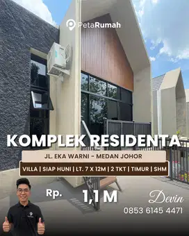 Jual Rumah Tipe Villa Kondisi Siap Huni Daerah Medan Johor