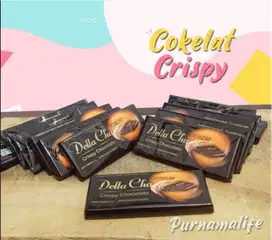 Coklat pilihan Della Cha Chocolate Crispy Top harga per biji.