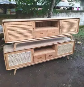 Bufet tv retro full kayu jati