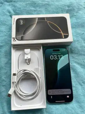 iPhone 16 Pro 128GB iBox Natural Titanium Umur 5 Hari BH 100% CC x 3
