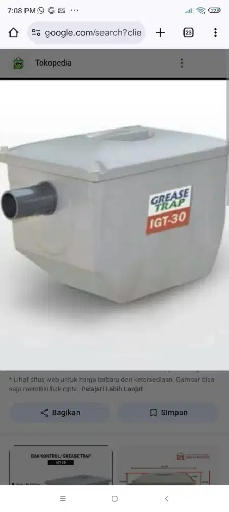 Grease trap baru