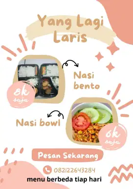 Nasi bento harga 8 ribuan