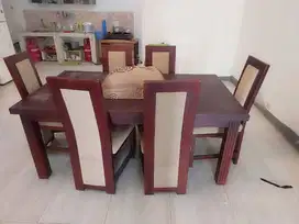 1 set meja makan 6 kursi