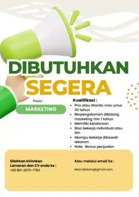 Marketing berpengalaman